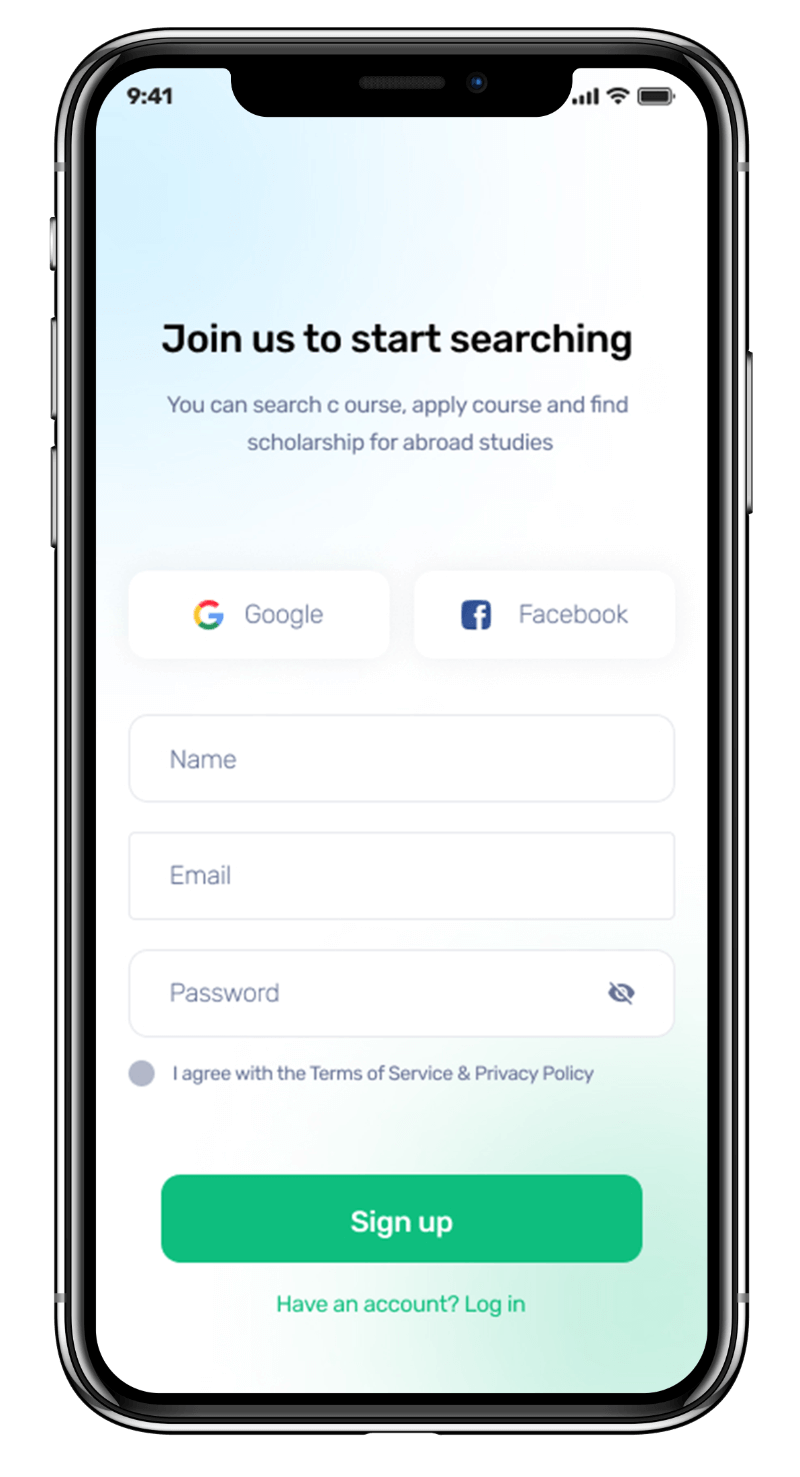 Medmatch mhealth app UI showing welcome back screen with login and registration options for returning users designed by Avval Digital Marketing.