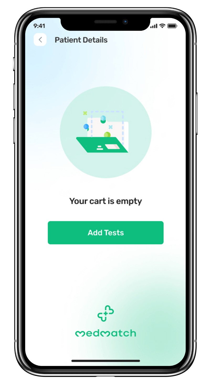 Medmatch mhealth app UI showcasing patient details for doctors to view patient's personal information and medical history. Created by Avval Digital Marketing Company in Bhopal.