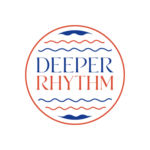 The image showcases the logo of Deeper Rhythm, a modern design in Orange and Blue colour in transparent background designed by Avval Digital Marketing
