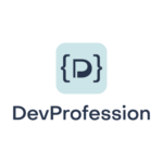 The image showcases the logo of Dev Profession, a modern design in Blue colour in transparent background designed by Avval Digital Marketing