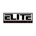 The image showcases the logo of Elite Autostyling, a modern design in White and Black colour in transparent background designed by Avval Digital Marketing