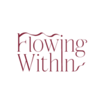 The image showcases the logo of Flowing Within, a modern design in Red colour in transparent background designed by Avval Digital Marketing