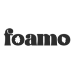 The image showcases the logo of Foamo a baby care brand, a modern design in Black color in transparent background designed by Avval Digital Marketing