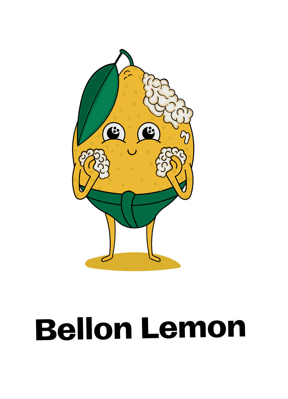 An Illustration of Bathing Lemon for Packaging Design of Foamo designed by Avval Digital Marketing Company in Bhopal