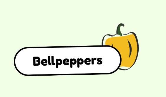 Bellpeppers written in a box next to a Bellpeppers