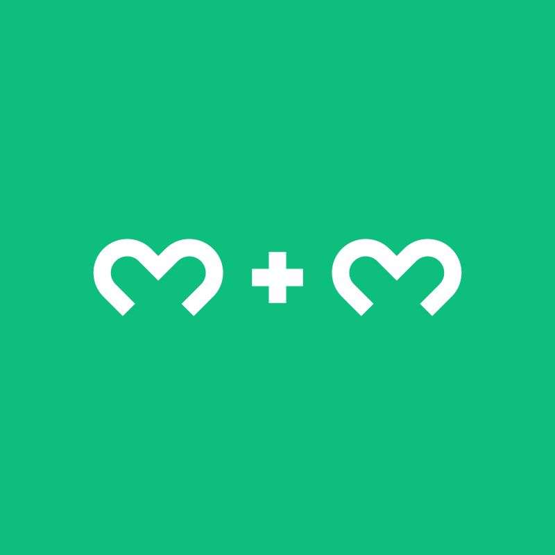 Logomark of Medmatch in green and white color designed by avval web design company