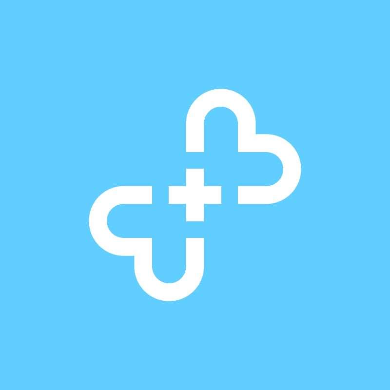 Logomark of Medmatch in Blue and white color designed by avval web design company