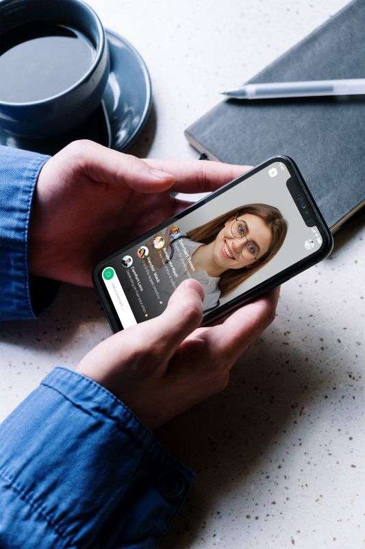A woman using medmatch app designed by avval digital marketing company in bhopal