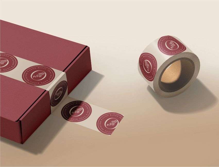 A Duct Tape Design with red floral print, designed by Avval Digital Marketing Company for Ojjas brand
