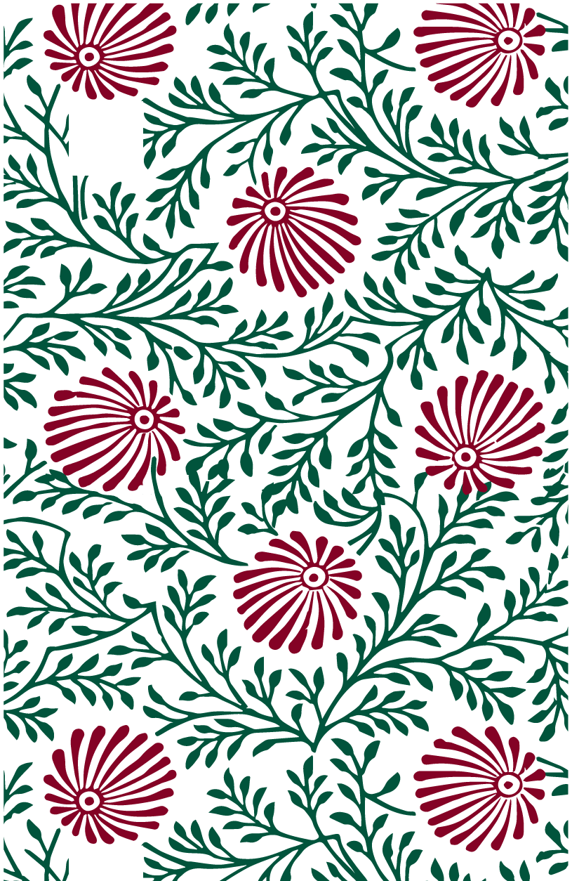 A textile pattern, including floral and geometric designs, created by Avval Digital Marketing Company for Ojjas brand