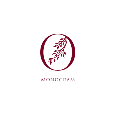 The Monogram of Ojjas brand, featuring floral elements in red color, designed by Avval Digital Marketing Company