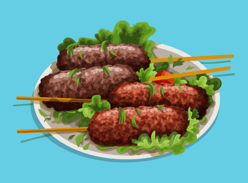 An illustration of Cutlet for shahi dabba, an indian restaurant by Avval Digital Marketing Company in Bhopal