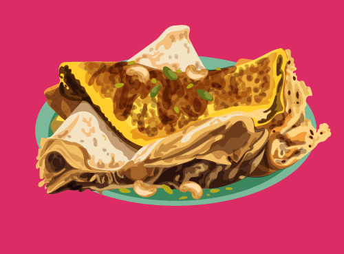 An illustration of Naan for shahi dabba, an indian restaurant by Avval Digital Marketing Company in Bhopal