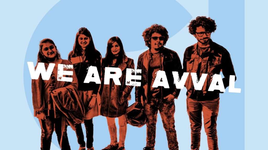 he founders and members of Avval Digital Marketing Company in Bhopal posing for a swaggy photo.